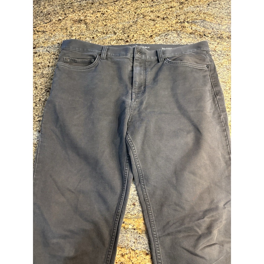 Banana Republic‎ Traveler Pants Mens 36x30 Travel Jeans Stretch Gray Slim Fit